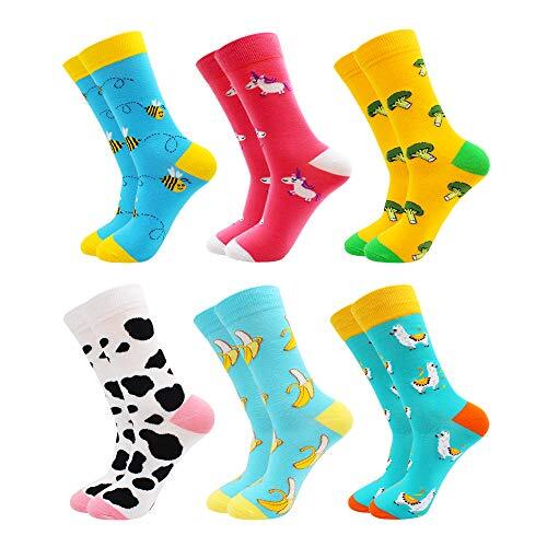 Women Fun Socks, Colorful Crazy Cool Funny Socks, Medium-Large Animal 2 - Bild 3 von 7