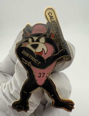 Little League Baseball California District 37 Tazz Enamel Pin w/Bat.