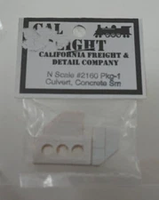 NOS California Freight SMALL CONCRETE CULVERTS N Scale Accessories - 2160