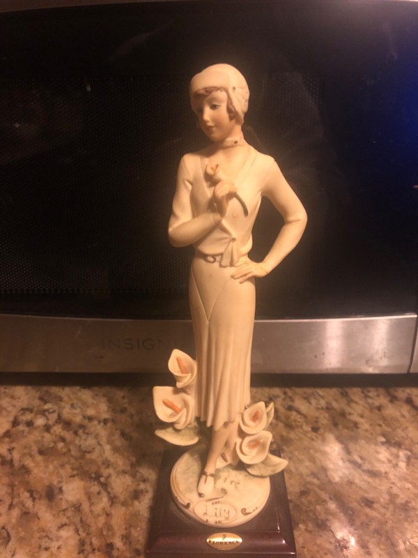 giuseppe armani figure  porcelain lily lady sculpture art 0354F