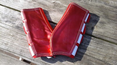 Bar F metallic Red Large Horse sz galloping sport boots hind/rear pair B750