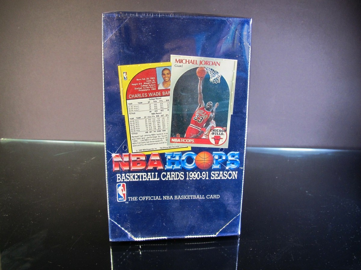 NBA HOOPS 1990-91 Season 36 Packs Basketball Card Box