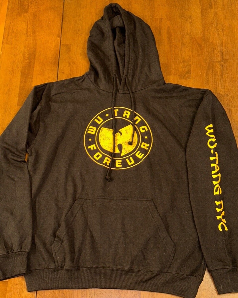 Wu-Tang Forever Men's Hoodie Black Yellow Size Large Hip Hop Streetware NWOT