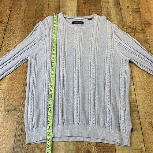 Suéter Tommy Bahama Mezcla Seda Arenas Mármol En Azul Manga Larga Para Hombres XL - Imagen 8 de 8
