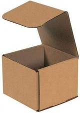 50 5" x 5" x 4" Kraft Corrugated Mailers Die Cut Tuck Flap Boxes