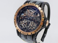 Roger Dubuis Excalibur Double Tourbillon RD105SQ Carbon/Rose Gold 47mm $323,300
