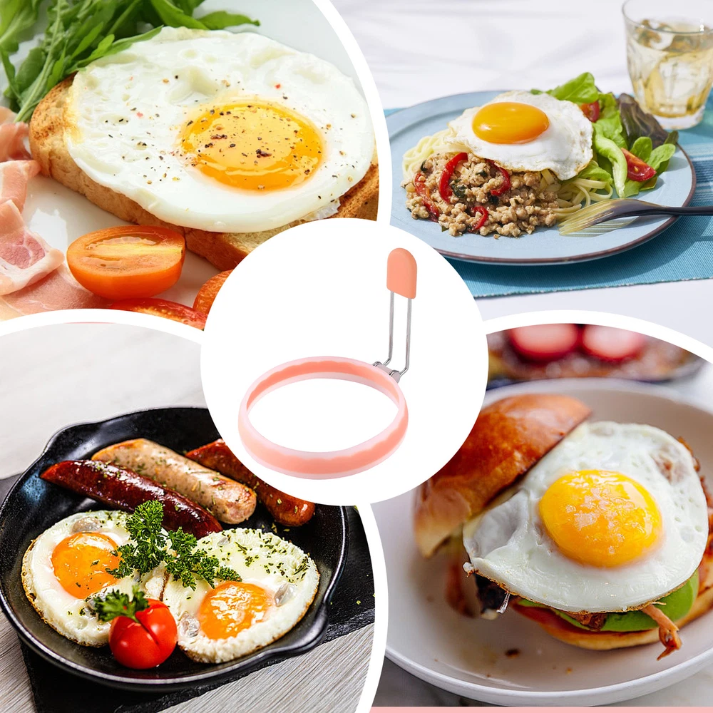 Round Egg Cooker Ring Silicone Egg Circles for Frying Eggs 4 Inches