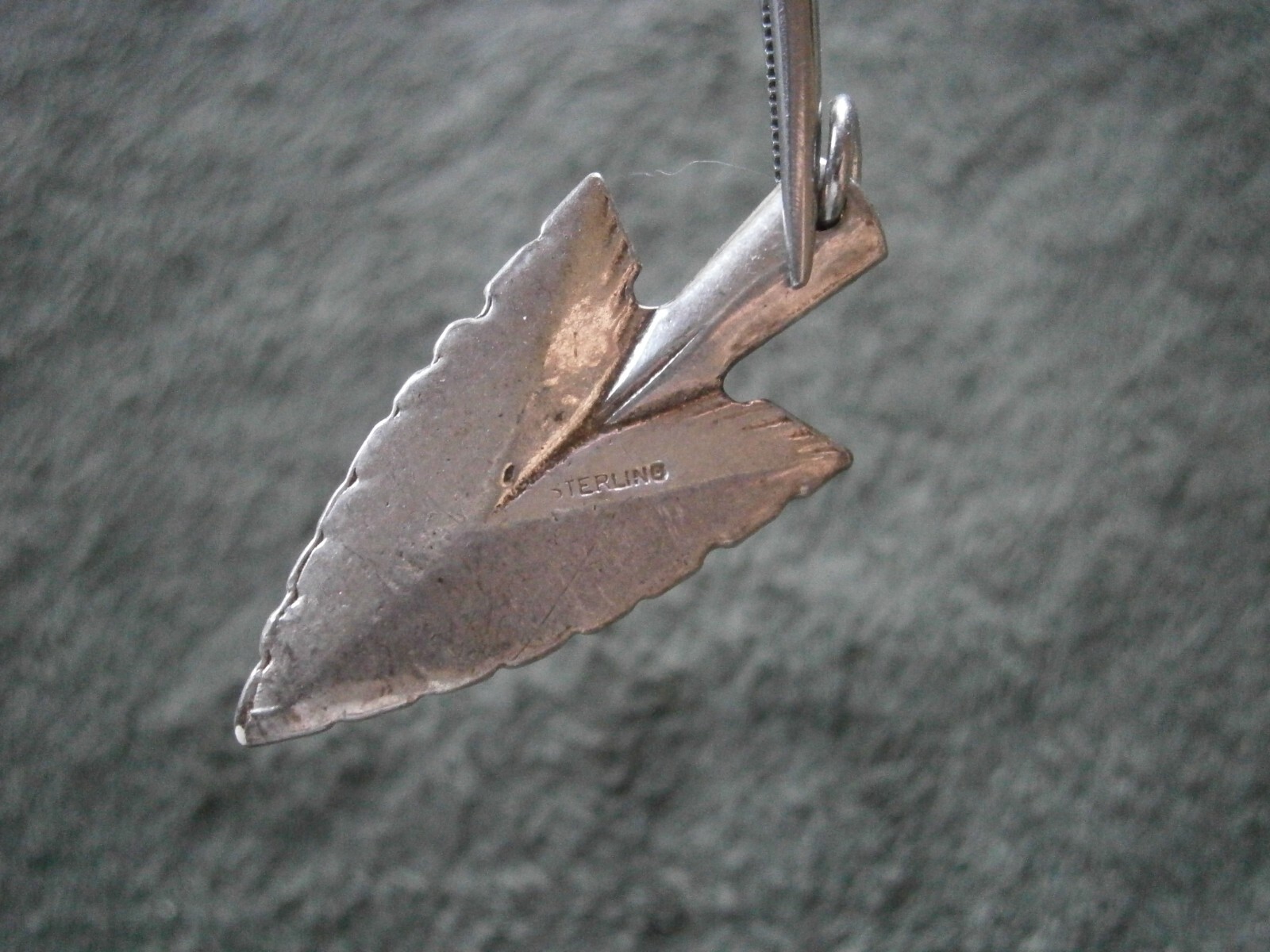 Large Arrowhead Vintage Solid Sterling Silver Bra… - image 5