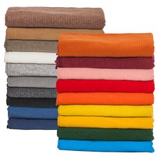 Jersey Fabric Rib Knit 4x2 Ribbed Dressmaking Stretch Material 19 Fashion Colors