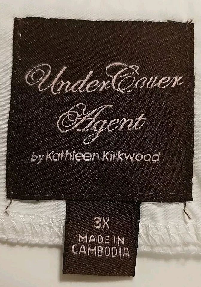 Under Cover Agent By Kathleen Kirkwood White Sleeveless Top Size 3X  - Imagem 4 de 4