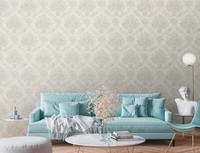 Vliestapete Weiß Silber Metallic Ornamente Barock Vintage 39112-2 (4,35€/1Qm)