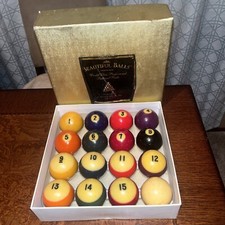 Vintage Pool Ball Set ELEPHANT BEAUTIFUL BALLS WORLD CLASS PRO BILLIARD SET USA