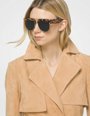 michael kors tortoise shell aviator sunglasses