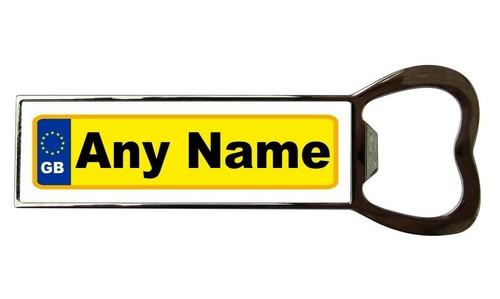 TARGA PERSONALIZZATA STAMPA APRIBOTTIGLIE FRIGO MAGNETE COMPLEANNO NATALE  - Foto 1 di 3