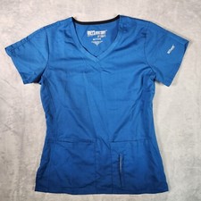 Greys Anatomy Scrub Top Womens Small Blue Medical Nurse Doctor Shirt Uniform