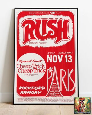 Rush Cheap Trick 1976 Tour Poster - bis zu 36''