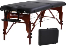Massage Bed Portable Massage Table Lash Bed Height Adjustable 2 Fold Table