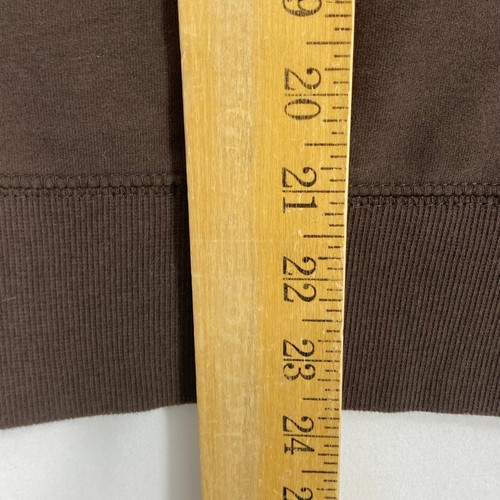 Danskin Now Womens Large Zip Front Hoodie Jacket Brown Pink Trim Pockets Stretch - Picture 8 of 8