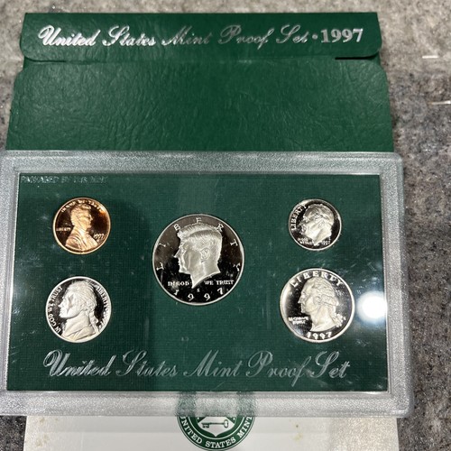 1997 S US Mint Proof Set 5 Coin Set OGP COA Original Government Packaging - Picture 3 of 9