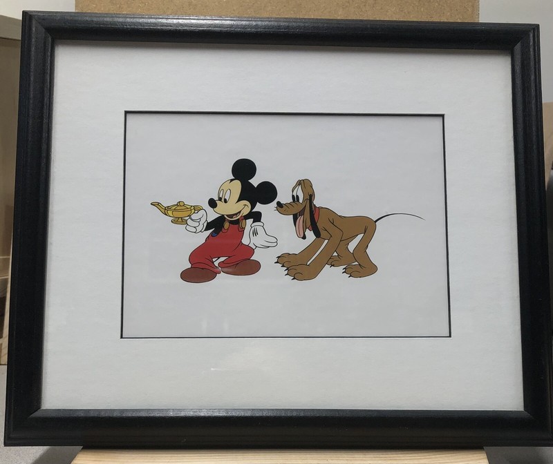 Walt Disney Mickey Mouse "Pluto's Dream House" Framed & Matted Picture