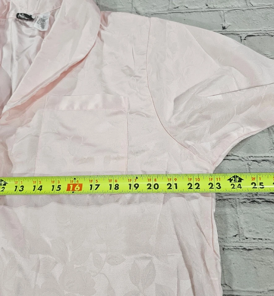 Jaclyn Smith Intimates длинным рукавом розовый кнопка сна рубашка женщин размер большой  - Изображение 4 из 4