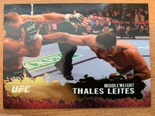 TOPPS UFC 2009 ROUND 2 THALES LEITES THICK GOLD MMA CARD #63