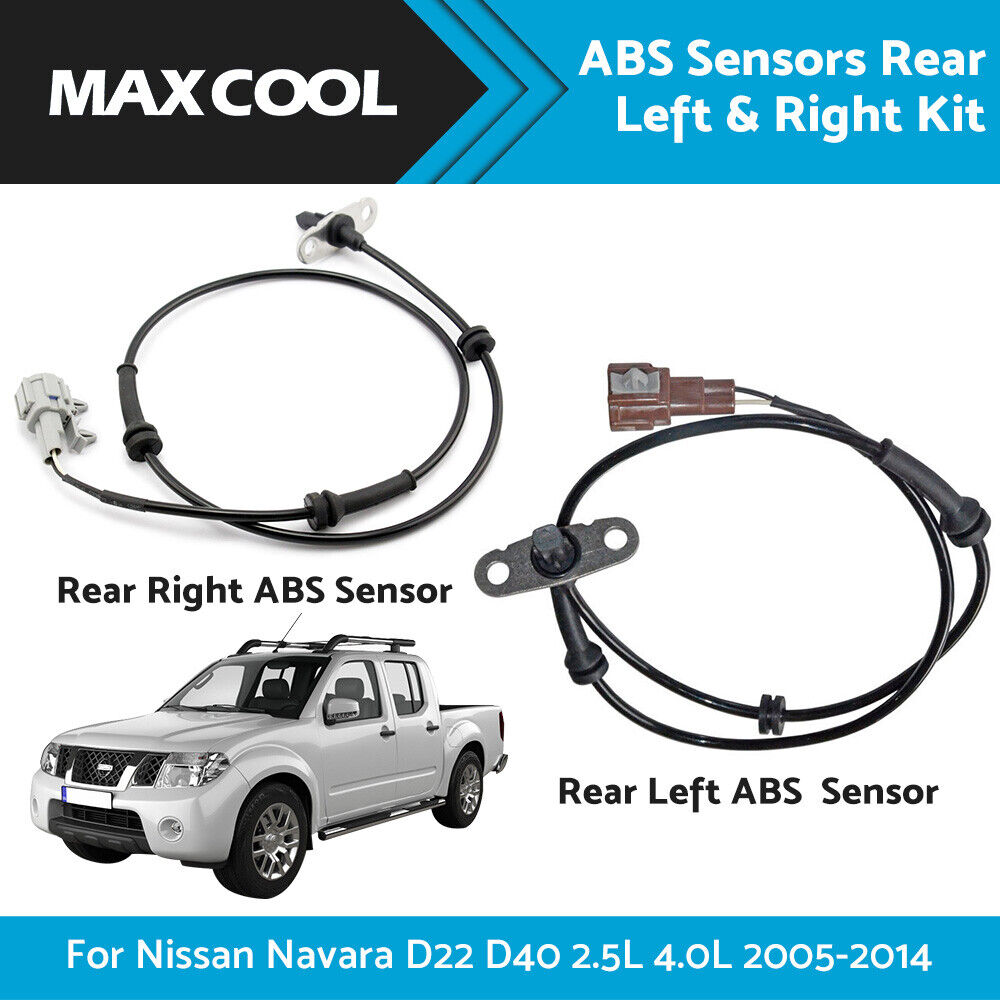 2 x ABS Sensors Rear Left & Right for Nissan Navara D22 D40 20052014 2