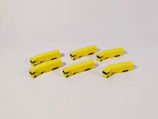 6x Yellow ARTICULATED TRUCK/LORRY Airport GSE Vehicle 1:400 Scale FULLY ROTATING