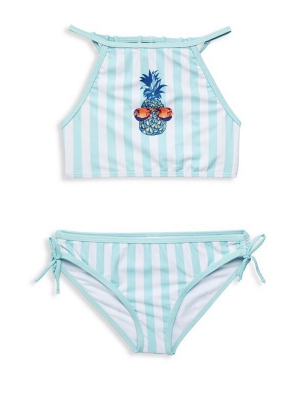 Girl's Bathing Suit Swimsuit 2-Piece Striped Bikini Set Girls 14 Nordstrom Saks