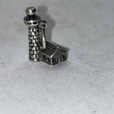 Sterling Silver Oxidized Barn