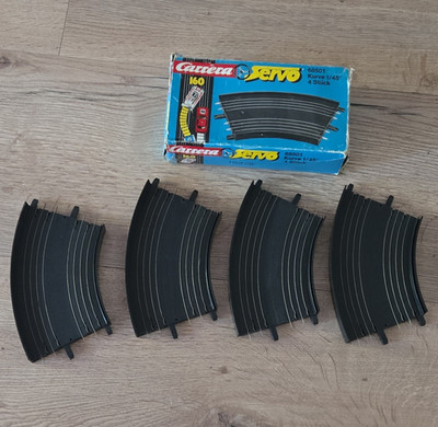Carrera Servo 160   Kurve 1/45° (68501) 4 Stück Maßstab 1:60 schwarz