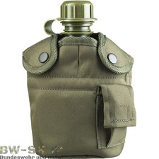 US FELDFLASCHE + HÜLLE BW TRINKFLASCHE ARMY BUNDESWEHR FLASCHE OUTDOOR (BECHER)