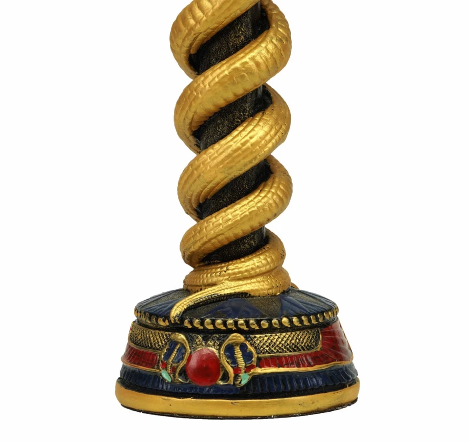 ¡NUEVO! Candelabro egipcio diseño Toscano serpiente dorada pieza de mesa decoración del hogar Foto 3 de 4