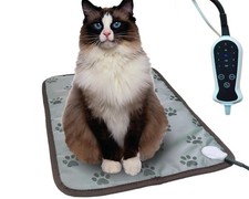 DEOMAN Pet Heating pad Outdoor Small Dog cat 18X18 inch, grey