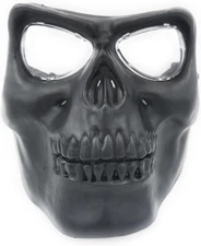 Mask Skull Full Face Mask Scary Halloween Party Skeleton Cosplay Costume- Black