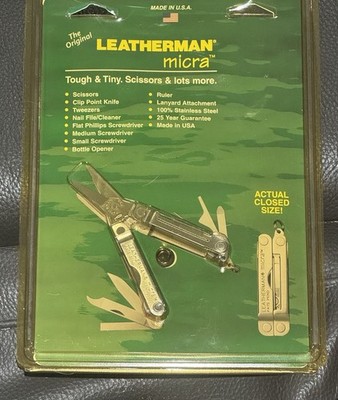 RARE 1995 Leatherman Micra NOS Sealed First Year USA Multi Tool Patent Pending