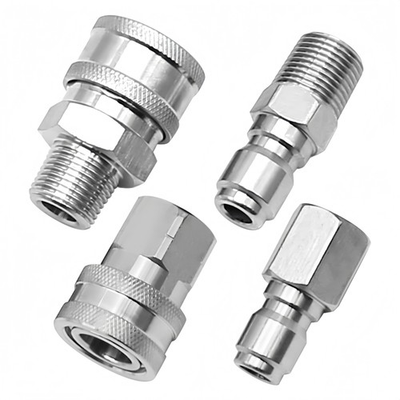 #ad #ad 4 Pcs NPT 1 4quot; Pressure Washer Adapter Stainless Steel Quick Connect Fitting $12.00