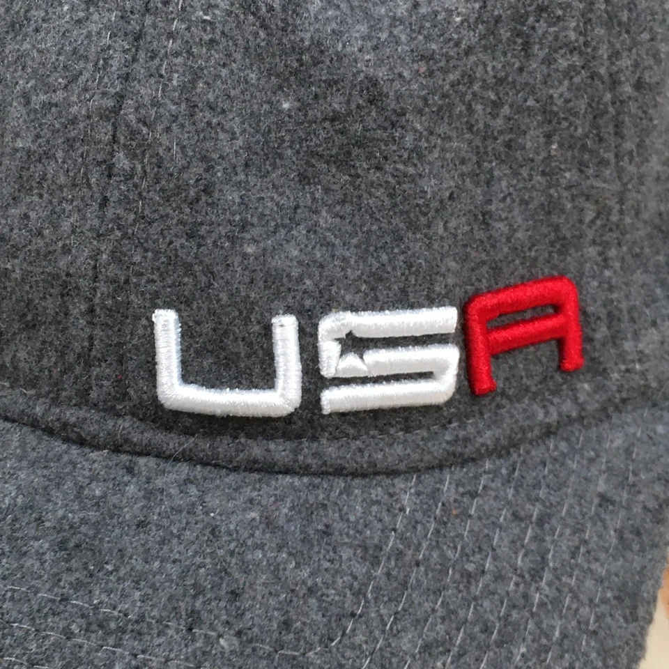 USA New Era Ryder Golf Hat Unisex Gray One Size Fits All Adjustable Curved Brim - Image 3 of 4