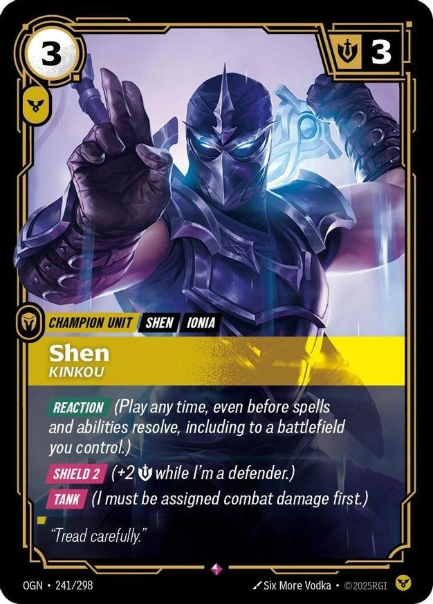 Riftbound Shen (241/356) Origins LP FOIL