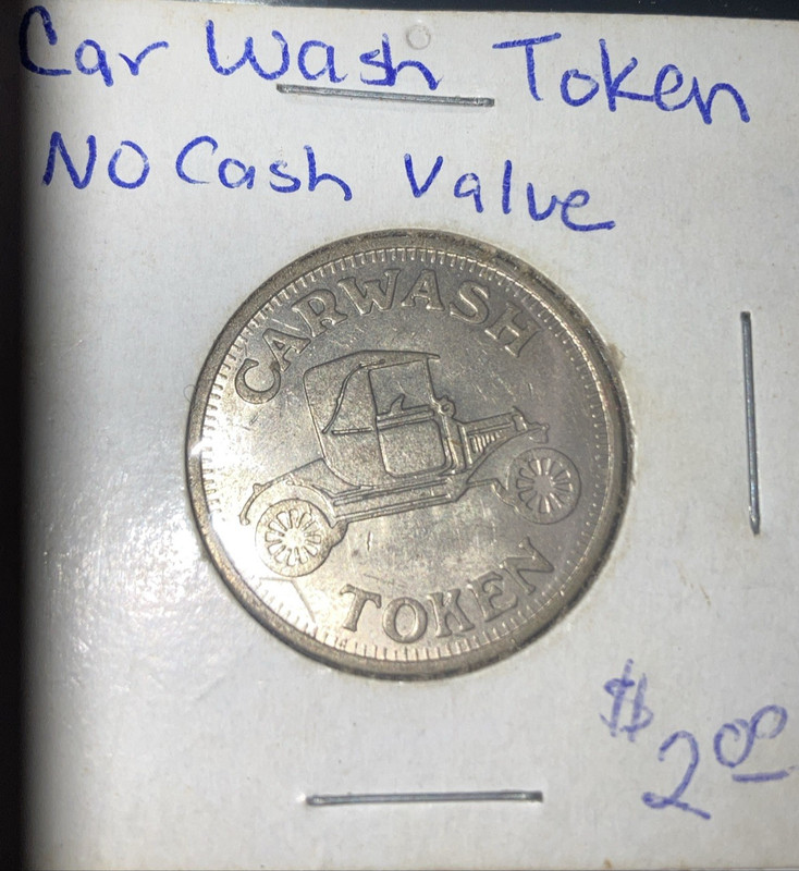 Car Wash Token No cash value metal token