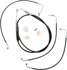 LA Choppers Black Cable & Brake Line Kit LA-8012KT-16B Made in USA