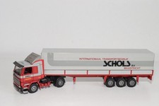 B19 1:50 TEKNO SCANIA 142H 142 H TRUCK WITH TRAILER SCHOLS MAASTRICHT EXC. COND.