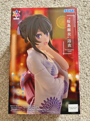 Rascal Does Not Dream of Bunny Girl Senpai Mai Sakurajima Yukata SEGA Figure New