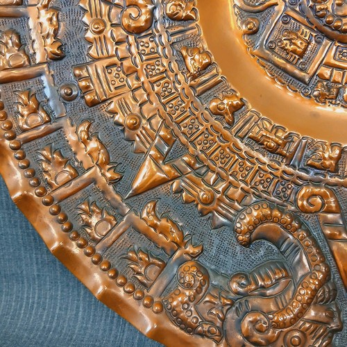 hammered-solid-copper-aztec-mayan-calendar-wall-hanging-art-w-intricate