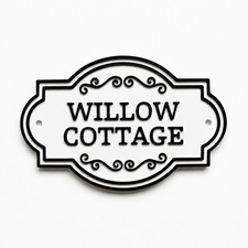 Personalised Text Sign Custom House Name Plaque Garden Wall Plate Memorial Bench