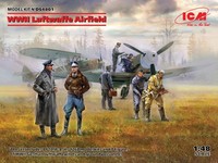 Icm 1/48 Flugzeugbausatz Wwii Luftwaffe Airfield BF109F 4 Hs 126 B 1 Modell