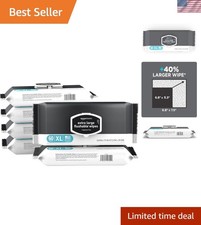 XL Flushable Wipes Pack of 6, 360 Total - Moisturizing Aloe  Vitamin E