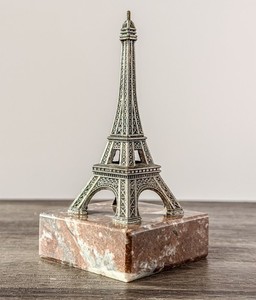 Vintage Eiffel Tower Souvenir Marble Base - Measures 5-1/2” Tall CU0121