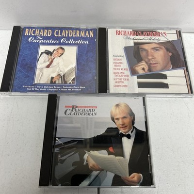 Richard Clayderman 3 CD Lot! Carpenters, Unchained Melody, Piano Easy Listening