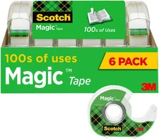 Magic Tape, Invisible, Repair Christmas Cards and Use as Holiday Gift Wrap Suppl